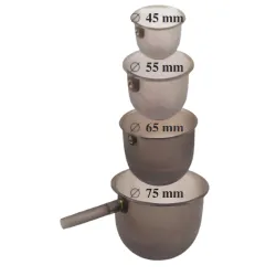 Zestaw kubeczków zanętowych - Ø 45, 55, 65, 75 mm