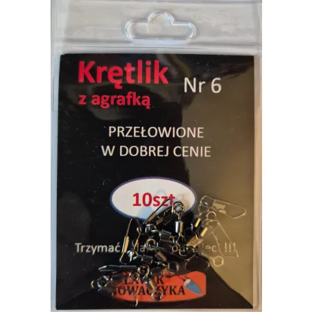 Krętliki z agrafką 10szt nr 6, nr 10