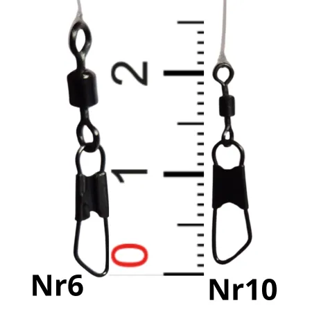 Krętliki z agrafką 10szt nr 6, nr 10