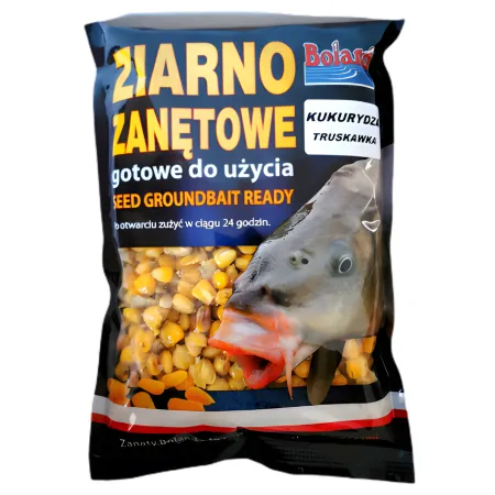 Ziarna Zanętowe Gotowe Kukurydza Truskawka