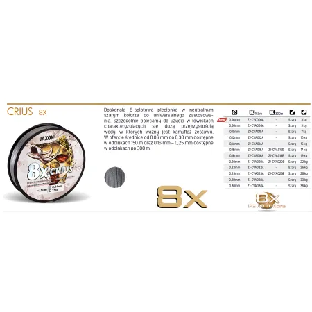 PLECIONKA CRIUS 8X  0,14mm  150m